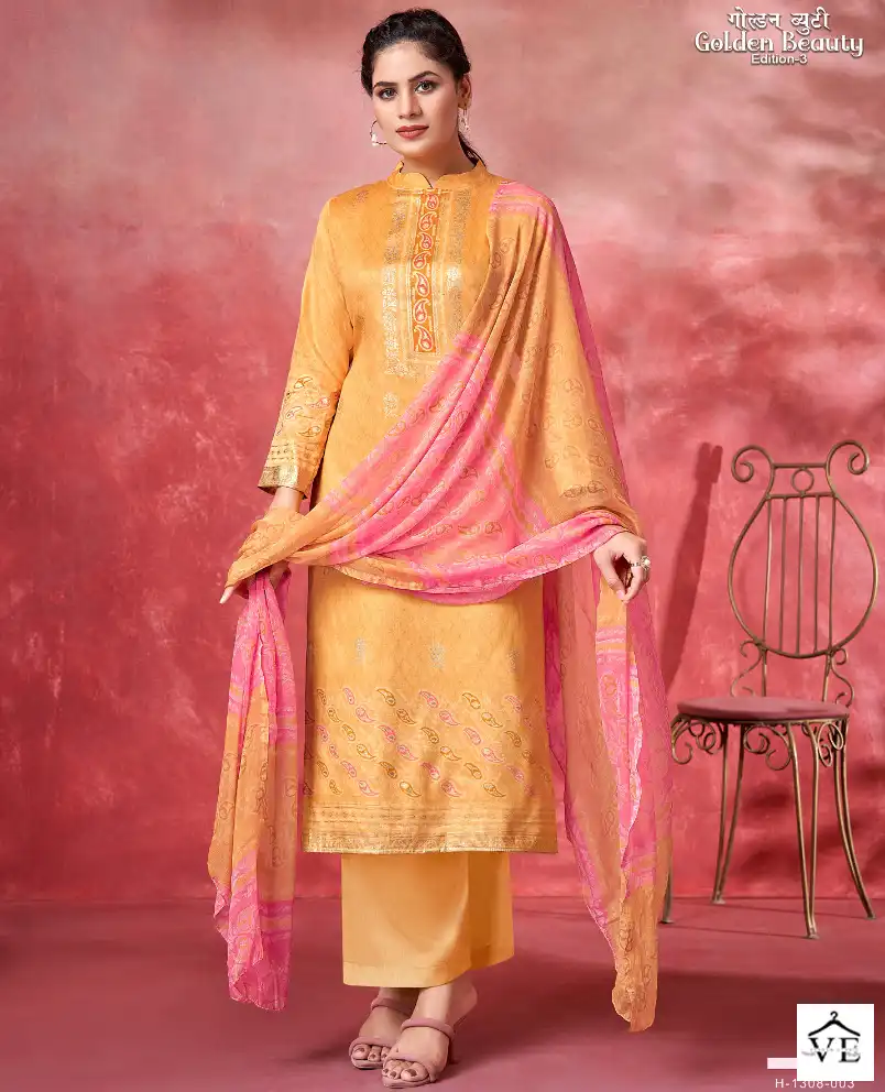 Alok Suits Golden Beauty Edition Vol 3 Jam Cotton Wholesale Salwar Suit Catalog — Wholesale Salwar Suits, MPA wholesale from Surat — view 1