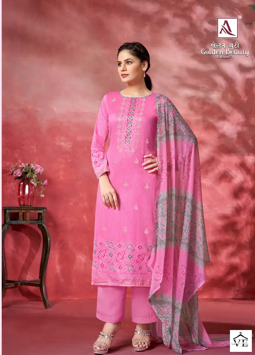 Alok Suits Beauty Edition Vol 3 Jam Cotton Wholesale Salwar Suit Catalog — Wholesale Salwar Suits, MPA wholesale from Surat - Gallery Image 5