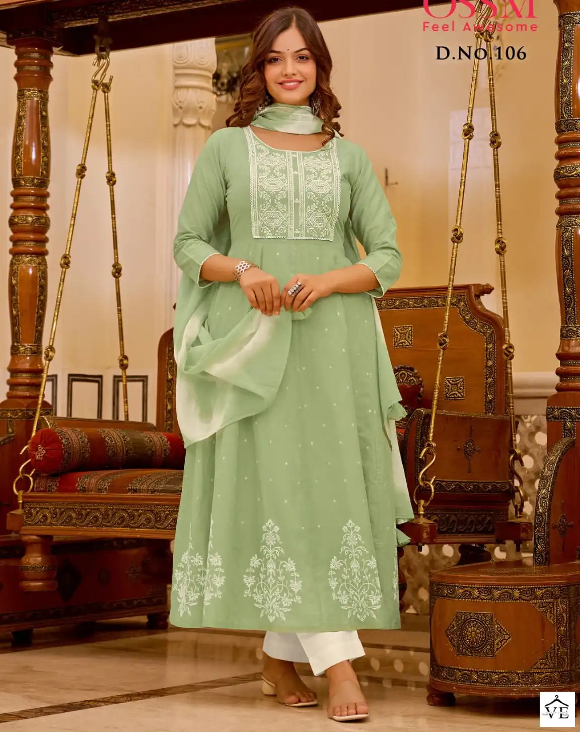 Ossm Gulnaaz Premium Cotton Mal Wholesale Readymade Salwar Suit Catalog — Wholesale Salwar Suits, MPA wholesale from Surat — view 1