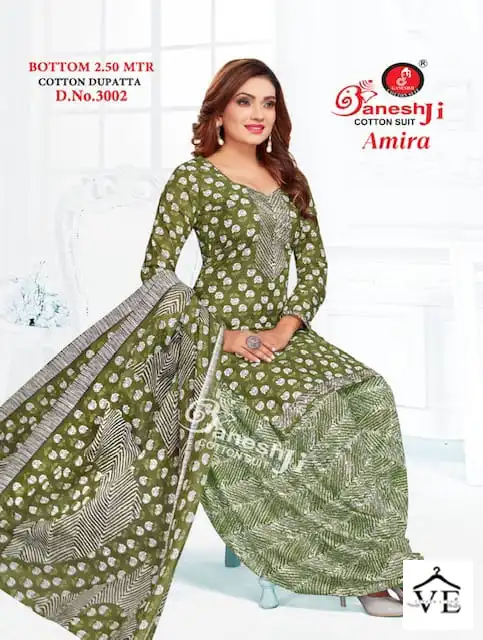 Ganesh Amira Vol 3 Indo Cotton Wholesale Salwar Suit Catalog — Wholesale Salwar Suits, MPA wholesale from Surat - Gallery Image 2