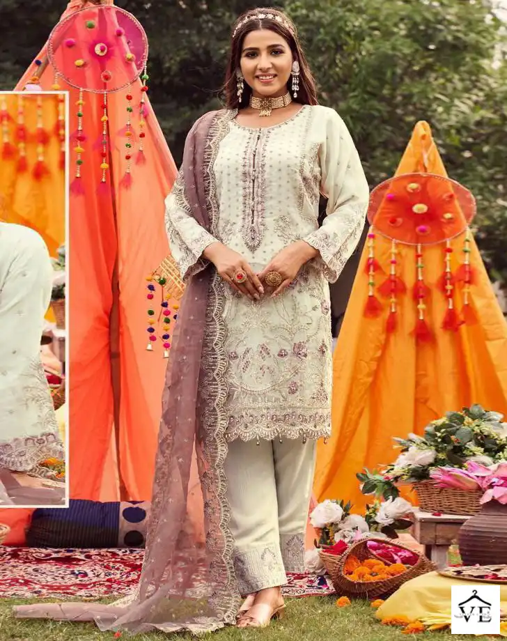 Hoor Tex H 53 Heavy Organza Wholesale Pakistani Salwar Suit Catalog — Wholesale Salwar Suits, MPA wholesale from Surat — view 1
