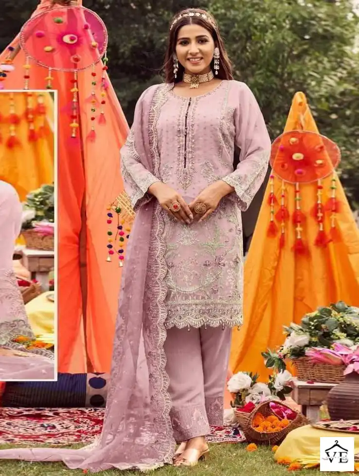 Hoor Tex H 53 Heavy Organza Wholesale Pakistani Salwar Suit Catalog — Wholesale Salwar Suits, MPA wholesale from Surat - Gallery Image 2