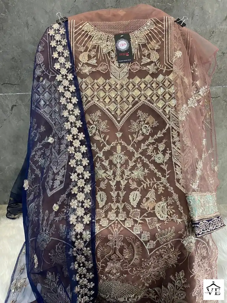 Hoor Tex H 94 Heavy Net Wholesale Pakistani Salwar Suit Catalog — Wholesale Salwar Suits, MPA wholesale from Surat - Gallery Image 6
