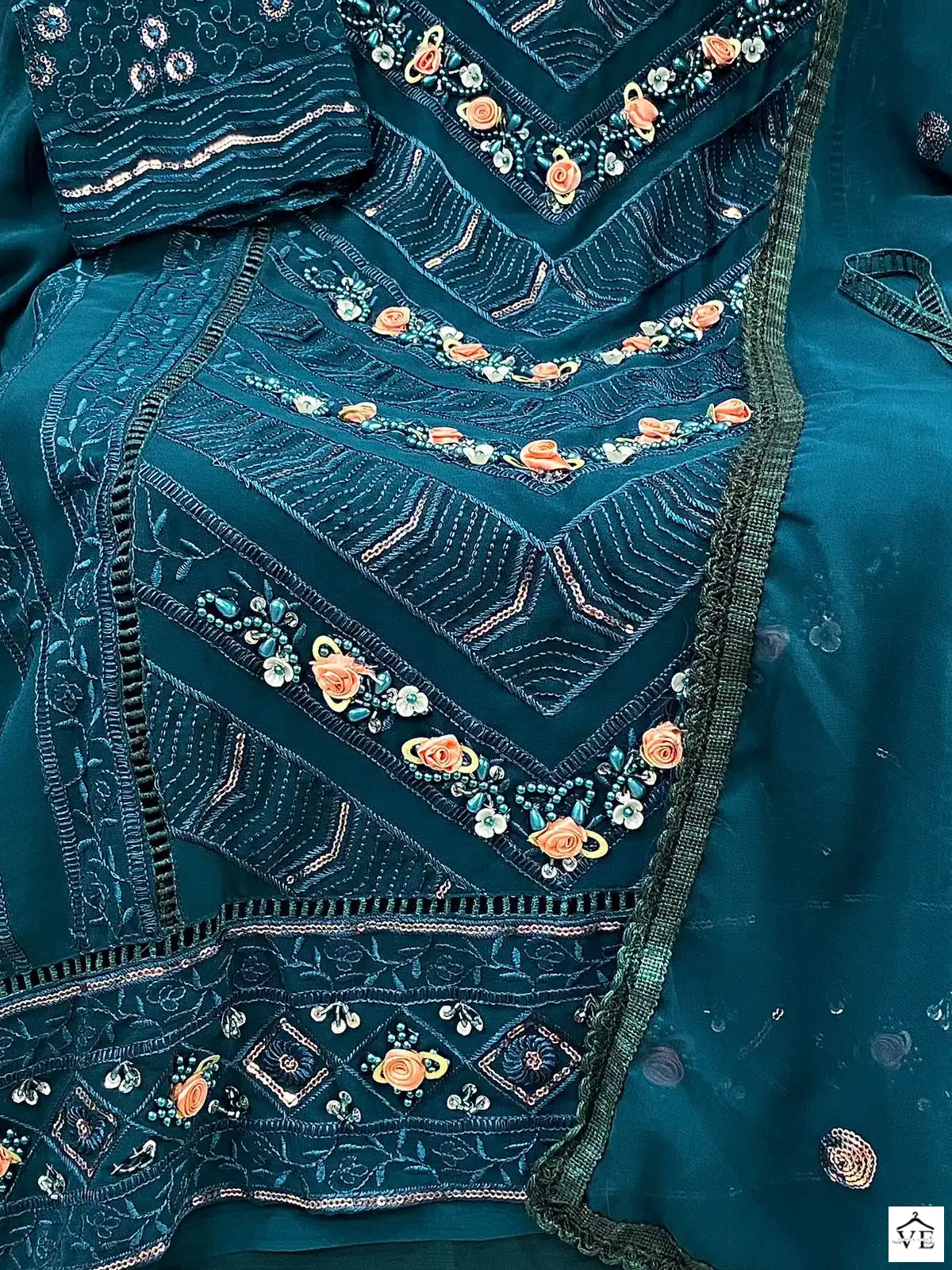 Hoor Tex H 96 Faux Georgette Wholesale Pakistani Salwar Suit Catalog — Wholesale Salwar Suits, MPA wholesale from Surat - Gallery Image 12