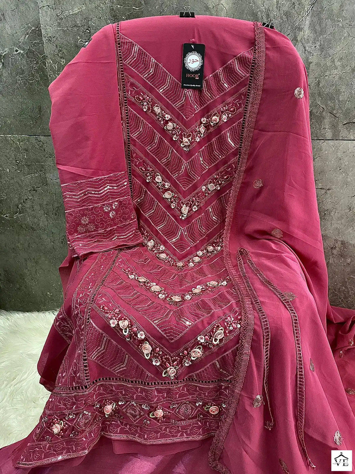 Hoor Tex H 96 Faux Georgette Wholesale Pakistani Salwar Suit Catalog — Wholesale Salwar Suits, MPA wholesale from Surat - Gallery Image 9