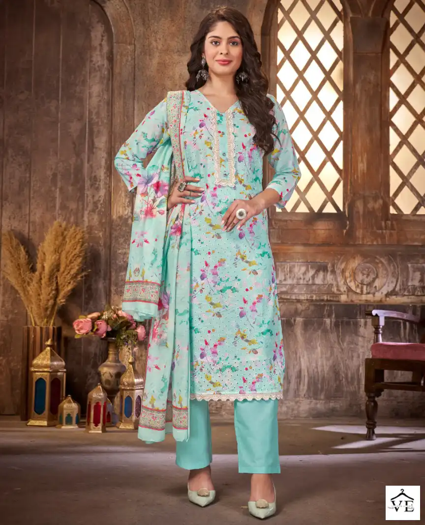 Bipson Hakoba-2173 Pure Cotton Wholesale Salwar Suit Catalog — Wholesale Salwar Suits, MPA wholesale from Surat — view 1