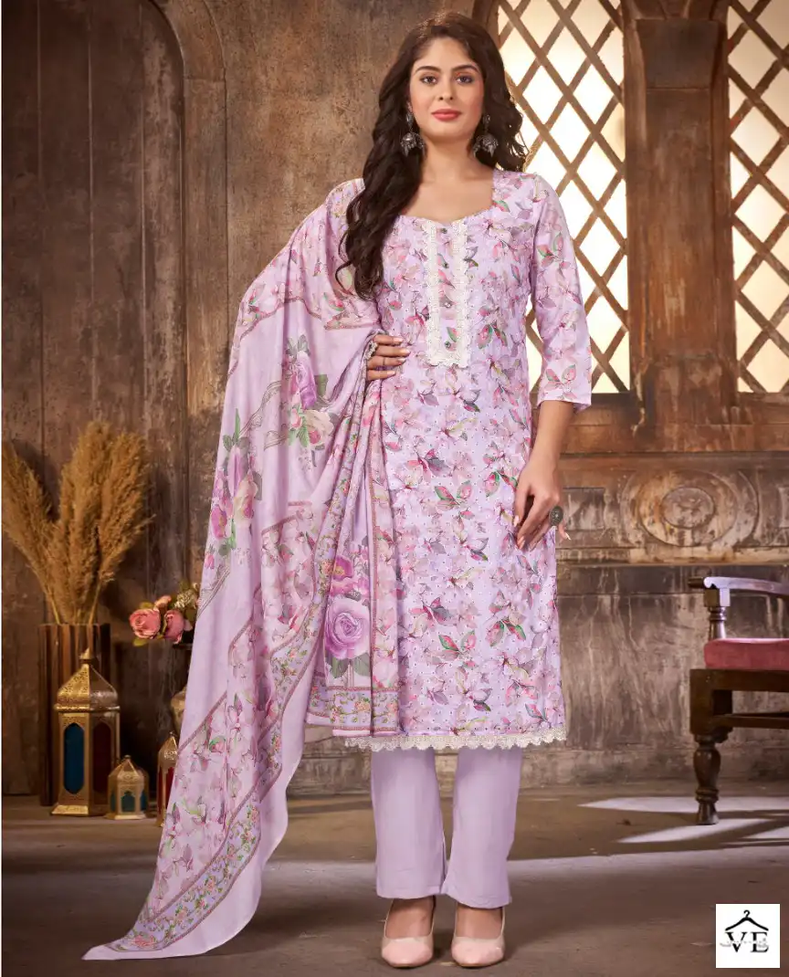 Bipson Hakoba-2174 Pure Cotton Wholesale Salwar Suit Catalog — Wholesale Salwar Suits, MPA wholesale from Surat — view 1