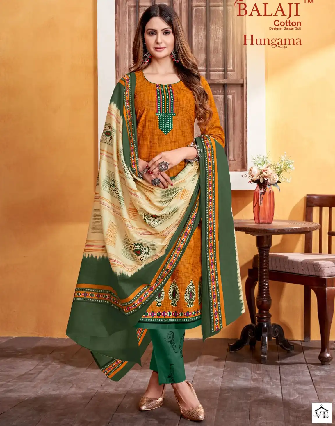 Balaji Hangama Vol 16 Cotton Wholesale Salwar Suit Catalog — Wholesale Salwar Suits, MPA wholesale from Surat — view 1