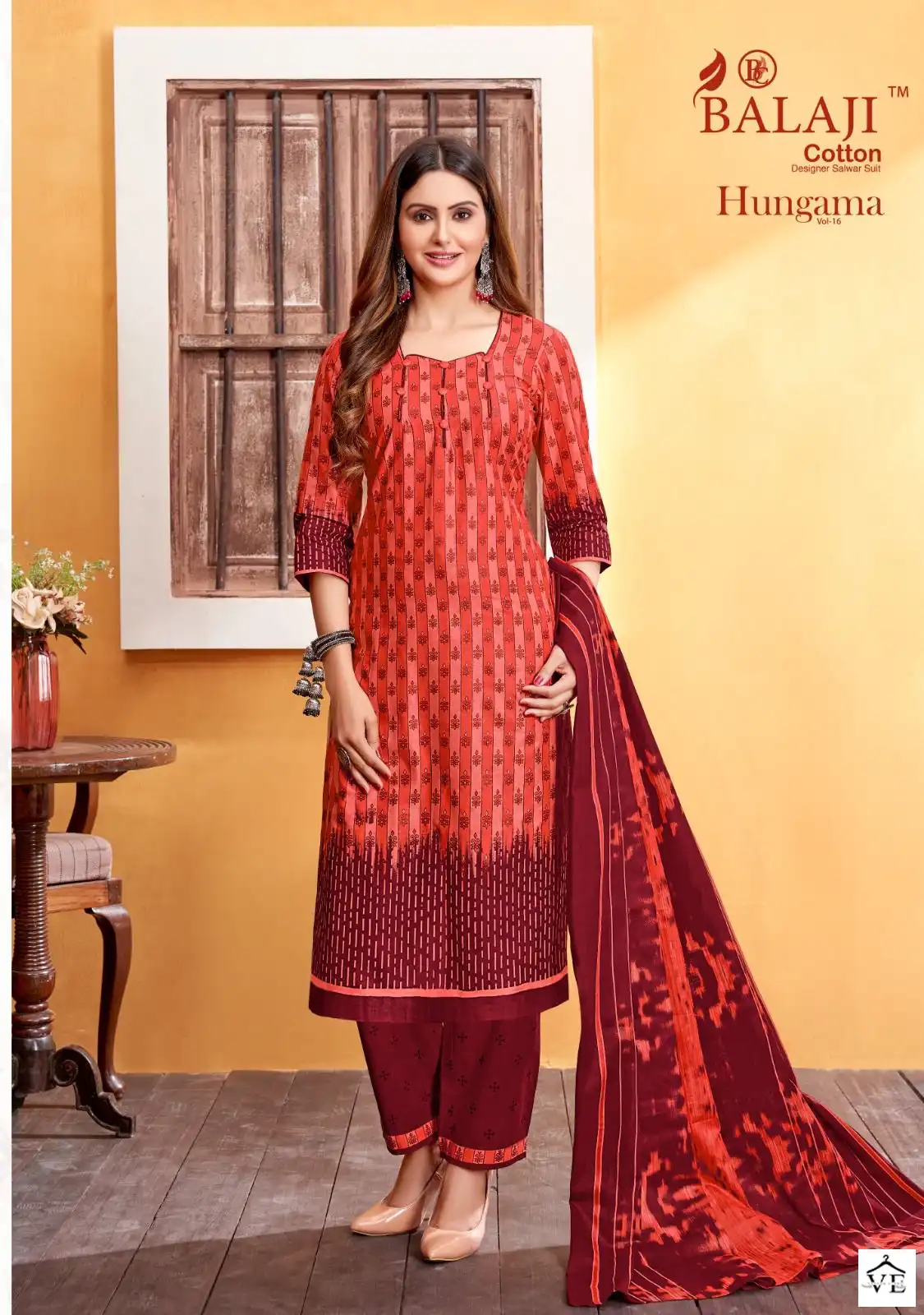 Balaji Hangama Vol 16 Cotton Wholesale Salwar Suit Catalog — Wholesale Salwar Suits, MPA wholesale from Surat - Gallery Image 7