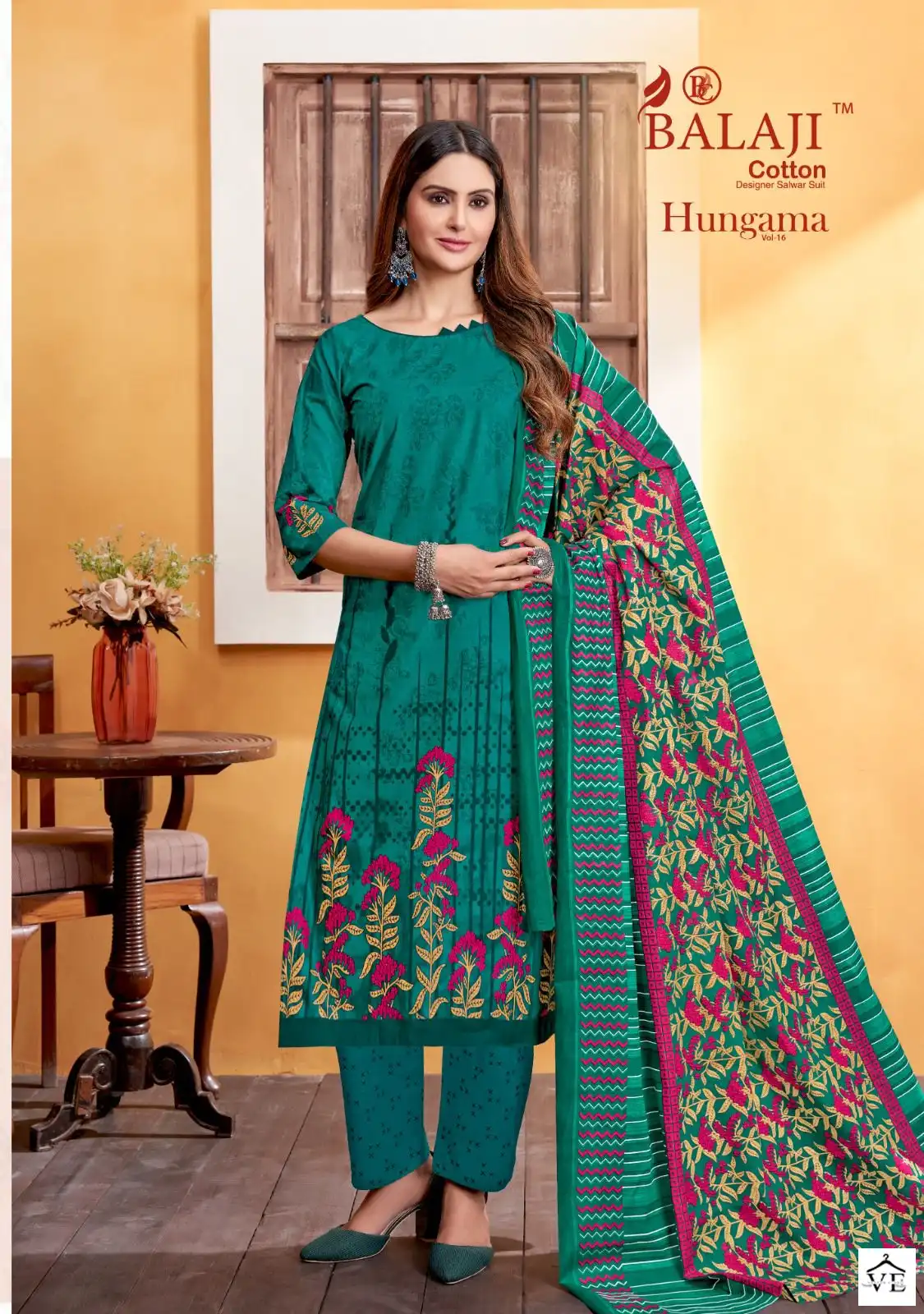 Balaji Hangama Vol 16 Cotton Wholesale Salwar Suit Catalog — Wholesale Salwar Suits, MPA wholesale from Surat - Gallery Image 10