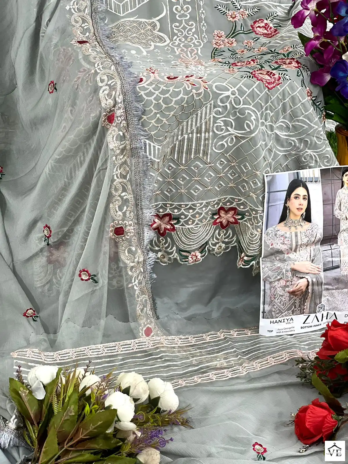 Zaha Haniya Vol 1 Georgette Wholesale Pakistani Salwar Suit Catalog — Wholesale Salwar Suits, MPA wholesale from Surat - Gallery Image 2