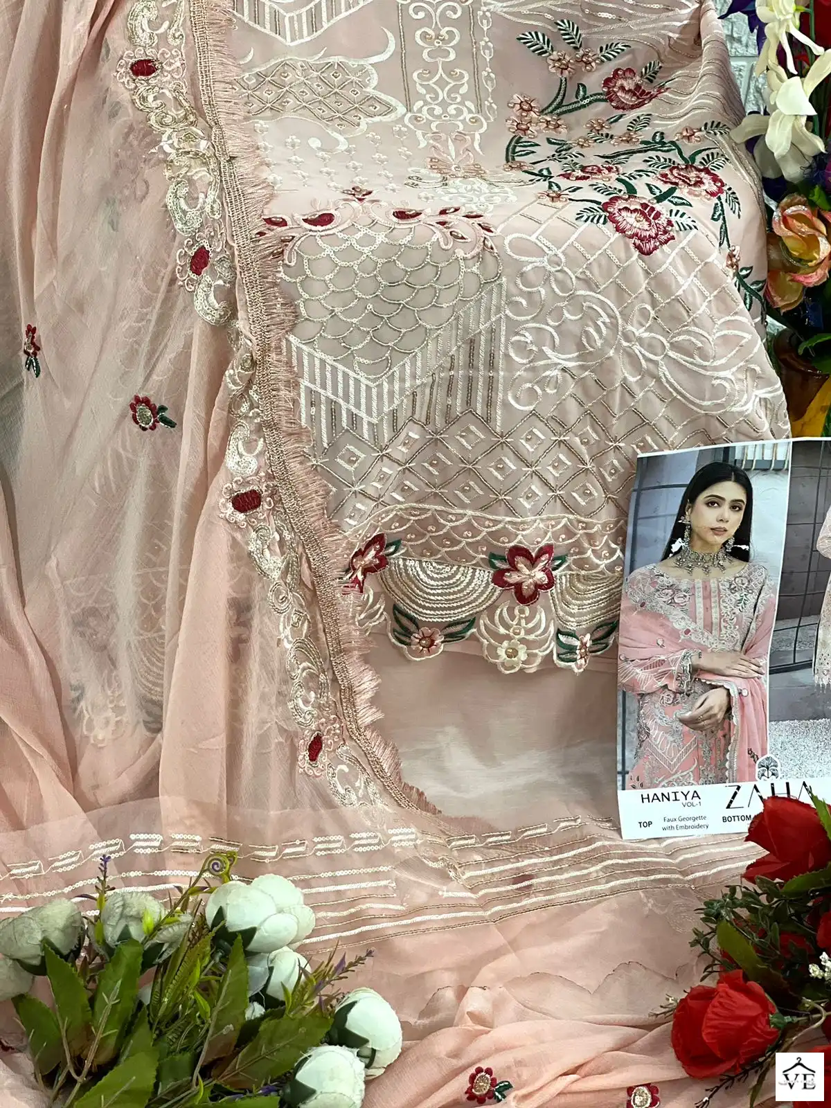 Zaha Haniya Vol 1 Georgette Wholesale Pakistani Salwar Suit Catalog — Wholesale Salwar Suits, MPA wholesale from Surat - Gallery Image 10