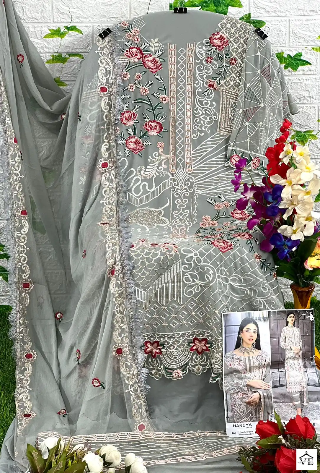 Zaha Haniya Vol 1 Georgette Wholesale Pakistani Salwar Suit Catalog — Wholesale Salwar Suits, MPA wholesale from Surat - Gallery Image 11