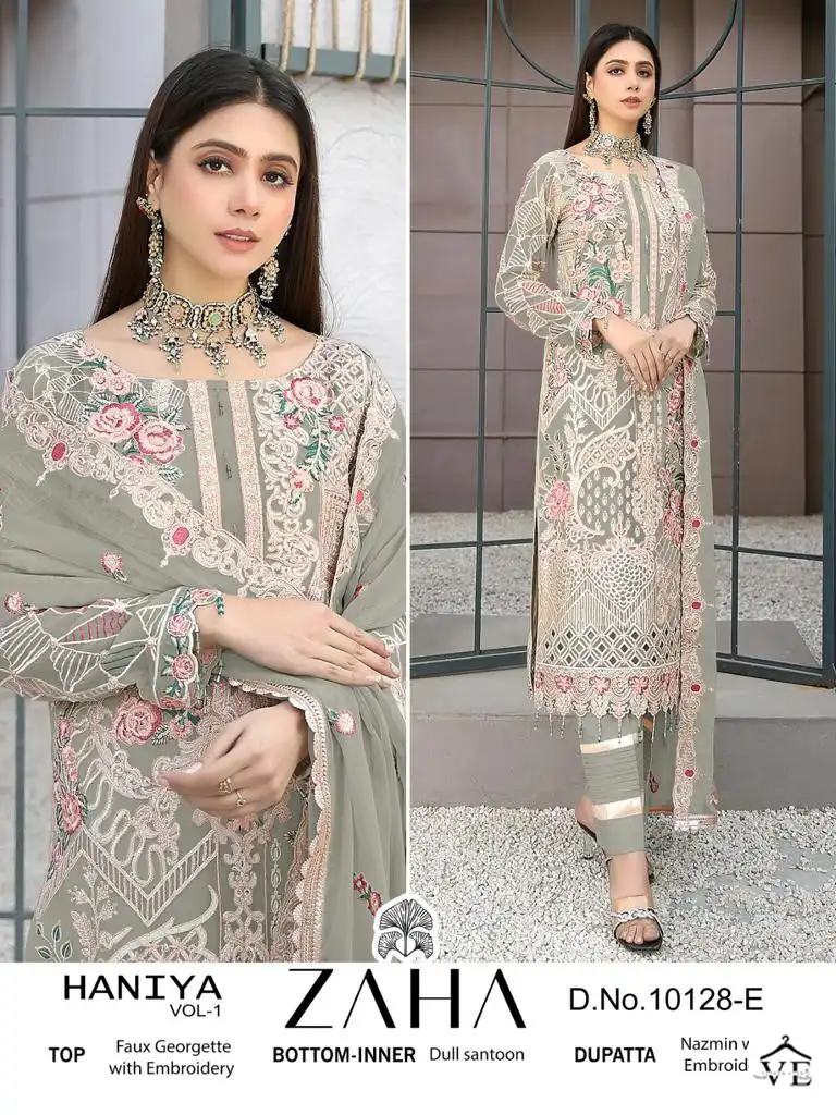 Zaha Haniya Vol 1 Georgette Wholesale Pakistani Salwar Suit Catalog — Wholesale Salwar Suits, MPA wholesale from Surat - Gallery Image 3