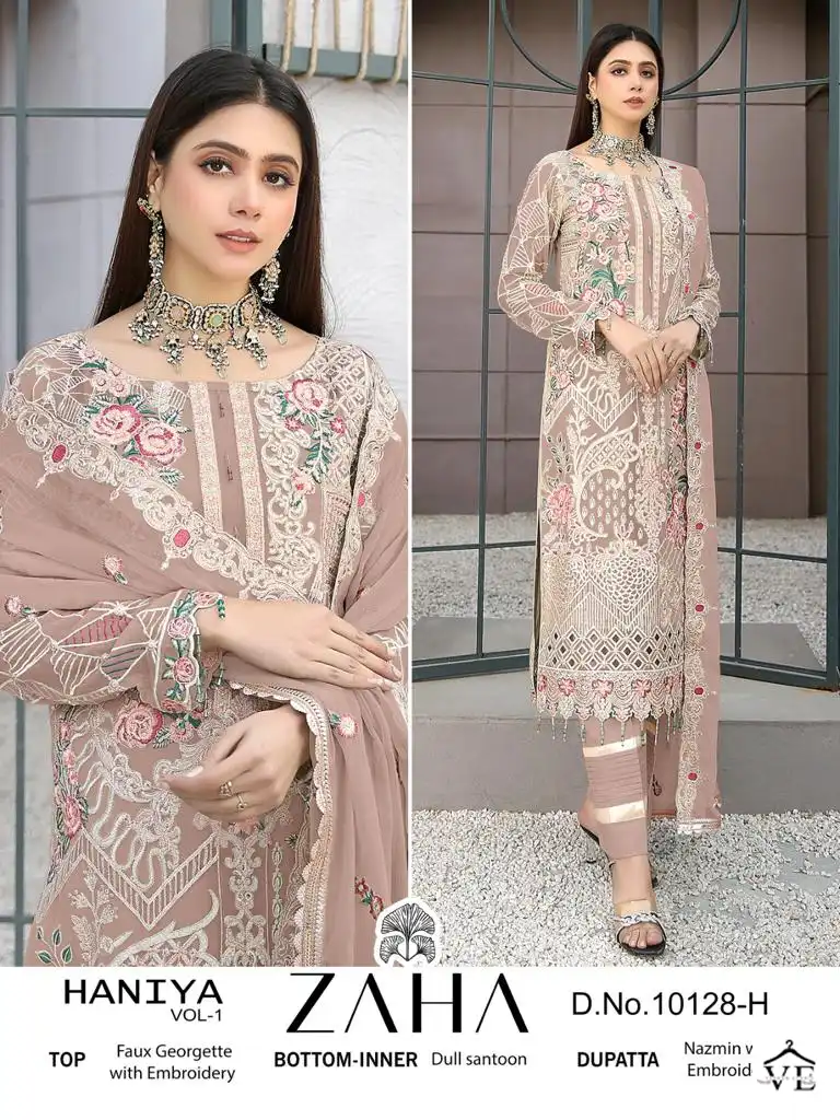 Zaha Haniya Vol 1 Georgette Wholesale Pakistani Salwar Suit Catalog — Wholesale Salwar Suits, MPA wholesale from Surat - Gallery Image 4