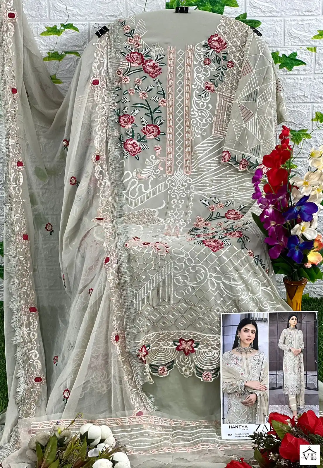 Zaha Haniya Vol 1 Georgette Wholesale Pakistani Salwar Suit Catalog — Wholesale Salwar Suits, MPA wholesale from Surat - Gallery Image 6