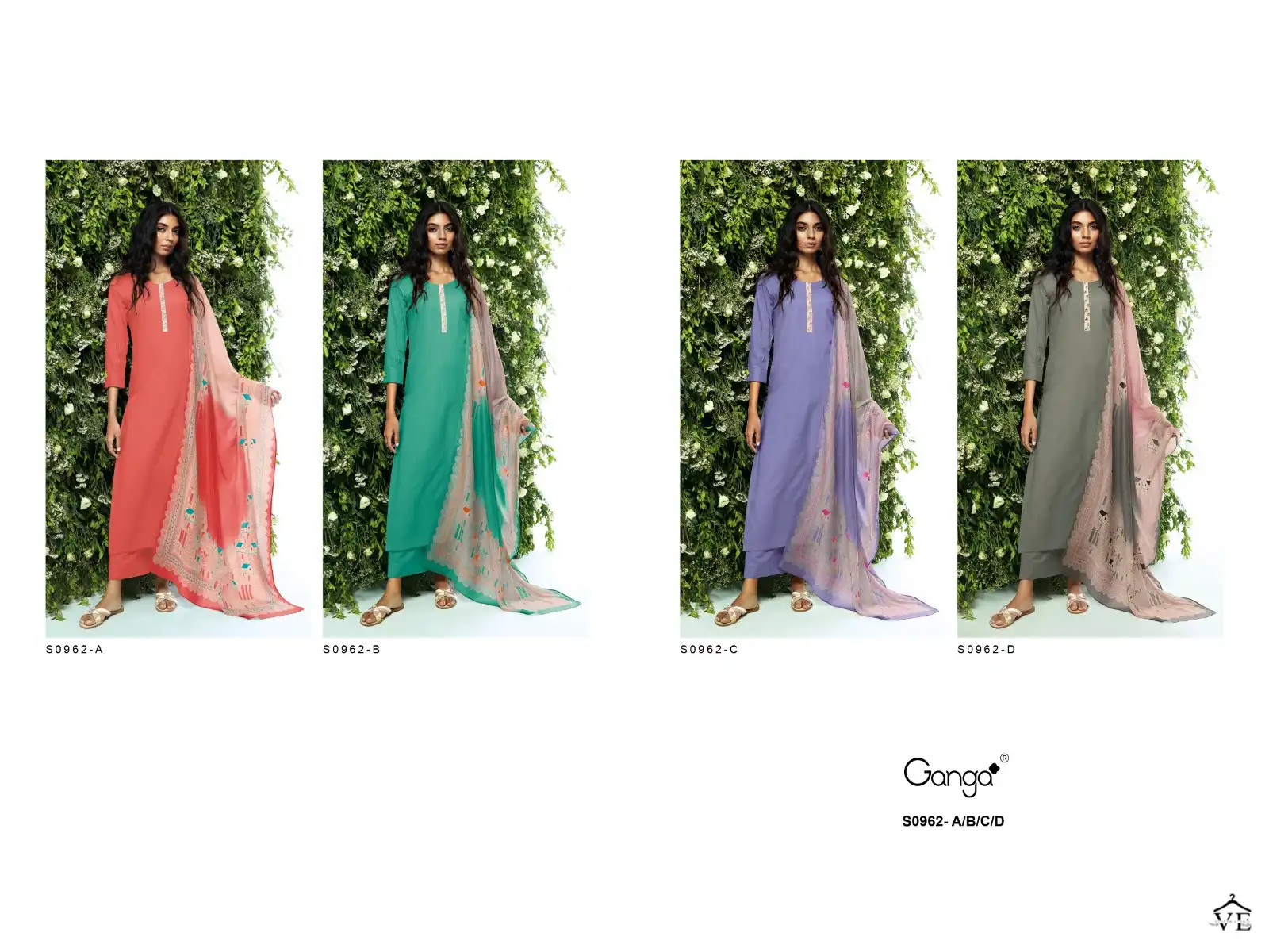 Ganga Heny 962 Premium Cotton Wholesale Designer Salwar Suit Catalog — Wholesale Salwar Suits, Ganga wholesale from Surat — view 6