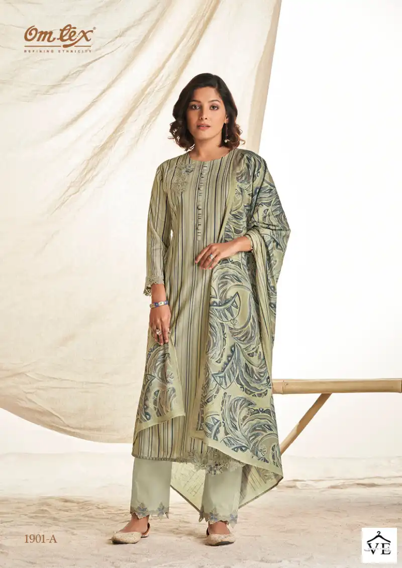 Omtex Hesha Linen Wholesale Designer Salwar Suit Catalog — Wholesale Salwar Suits, MPA wholesale from Surat - Gallery Image 4