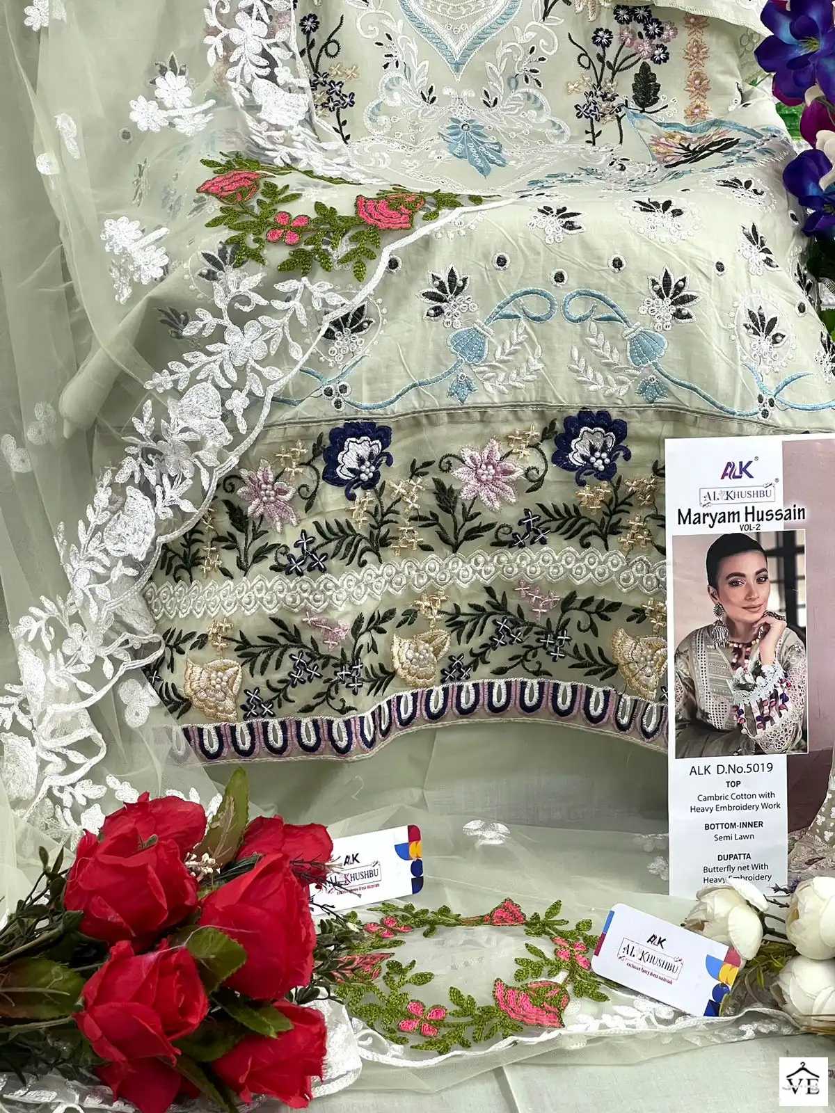 Al_Khushbu Hussain Vol 2 Pure Cambric Cotton Wholesale Pakistani Salwar Suit Catalog — Wholesale Salwar Suits, MPA wholesale from Surat — view 4
