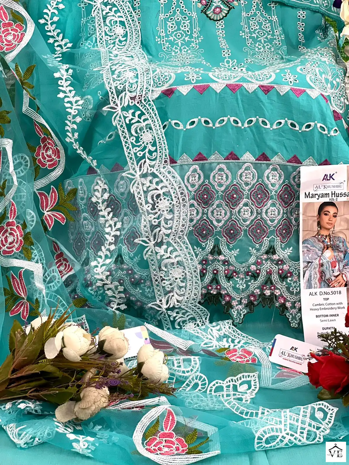 Al_Khushbu Hussain Vol 2 Pure Cambric Cotton Wholesale Pakistani Salwar Suit Catalog — Wholesale Salwar Suits, MPA wholesale from Surat — view 6