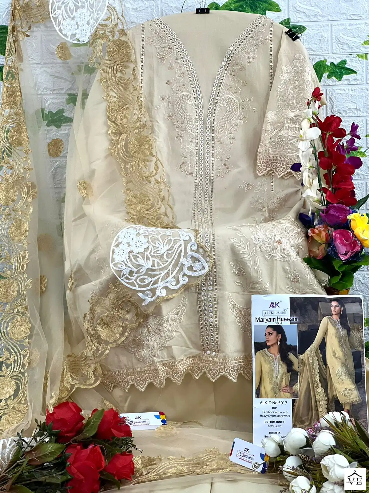 Al_Khushbu Hussain Vol 2 Pure Cambric Cotton Wholesale Pakistani Salwar Suit Catalog — Wholesale Salwar Suits, MPA wholesale from Surat — view 7