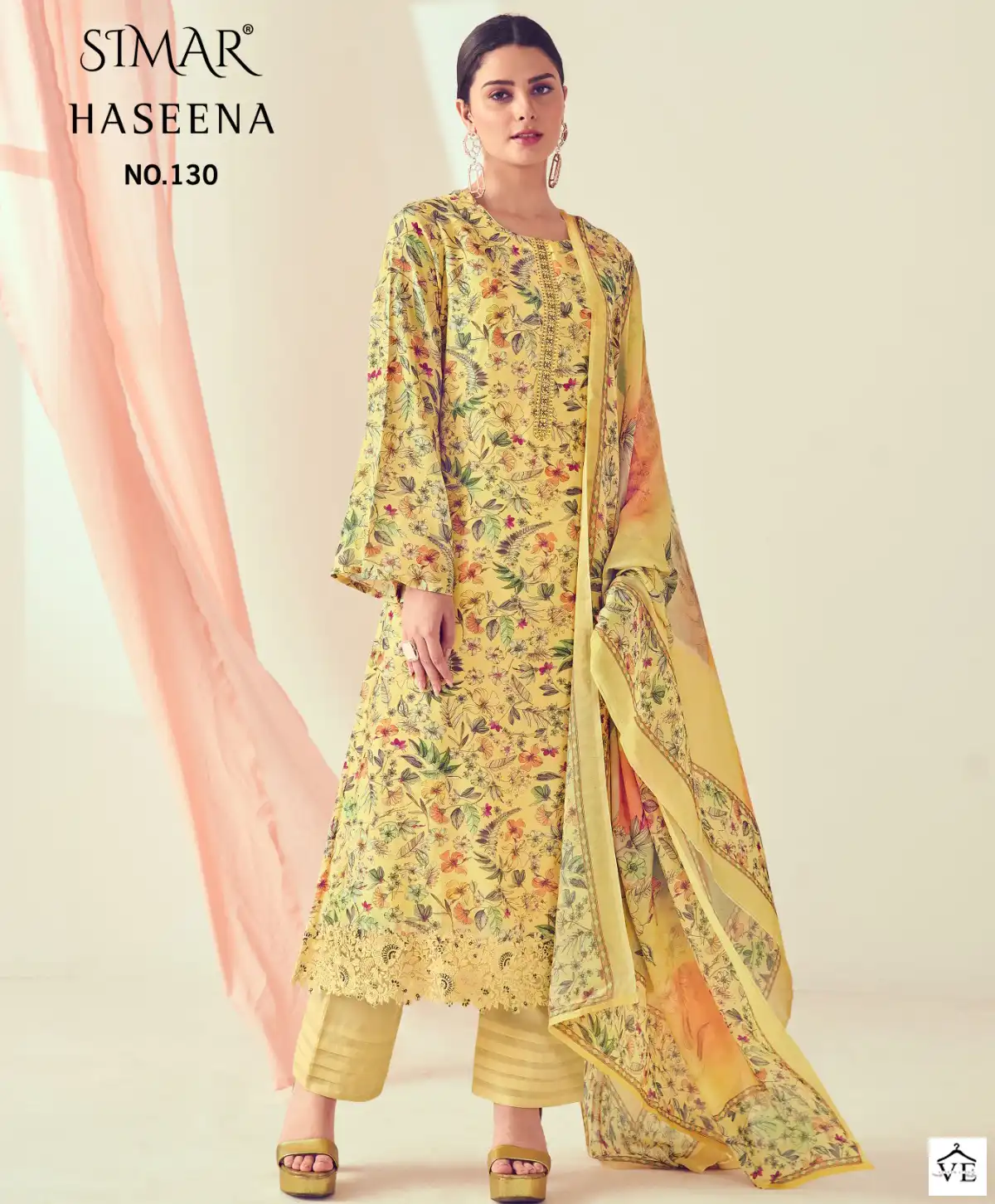 Glossy Haseena Viscose Muslin Wholesale Designer Salwar Suit Catalog — Wholesale Salwar Suits, MPA wholesale from Surat — view 1