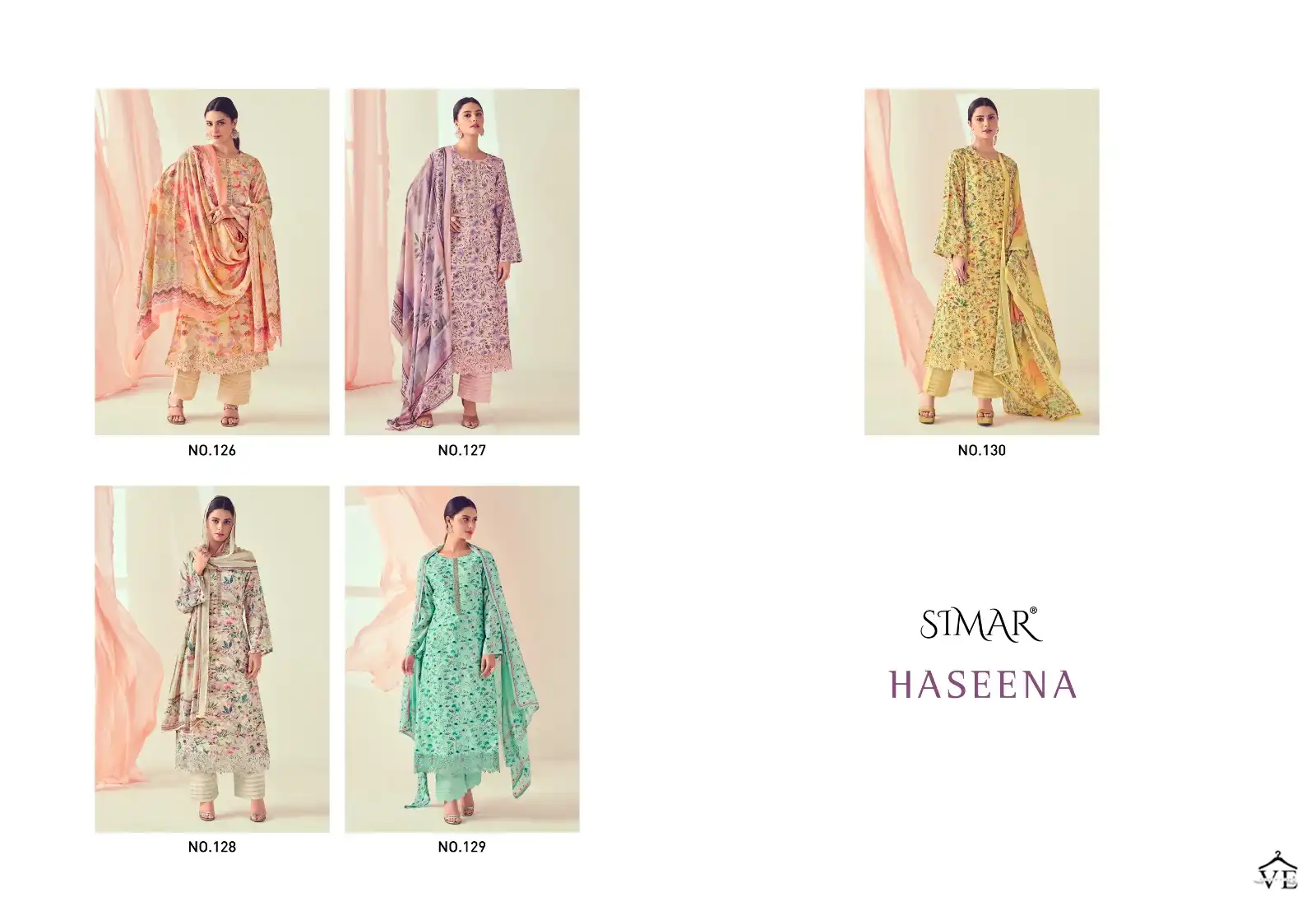 Glossy Haseena Viscose Muslin Wholesale Designer Salwar Suit Catalog — Wholesale Salwar Suits, MPA wholesale from Surat — view 6