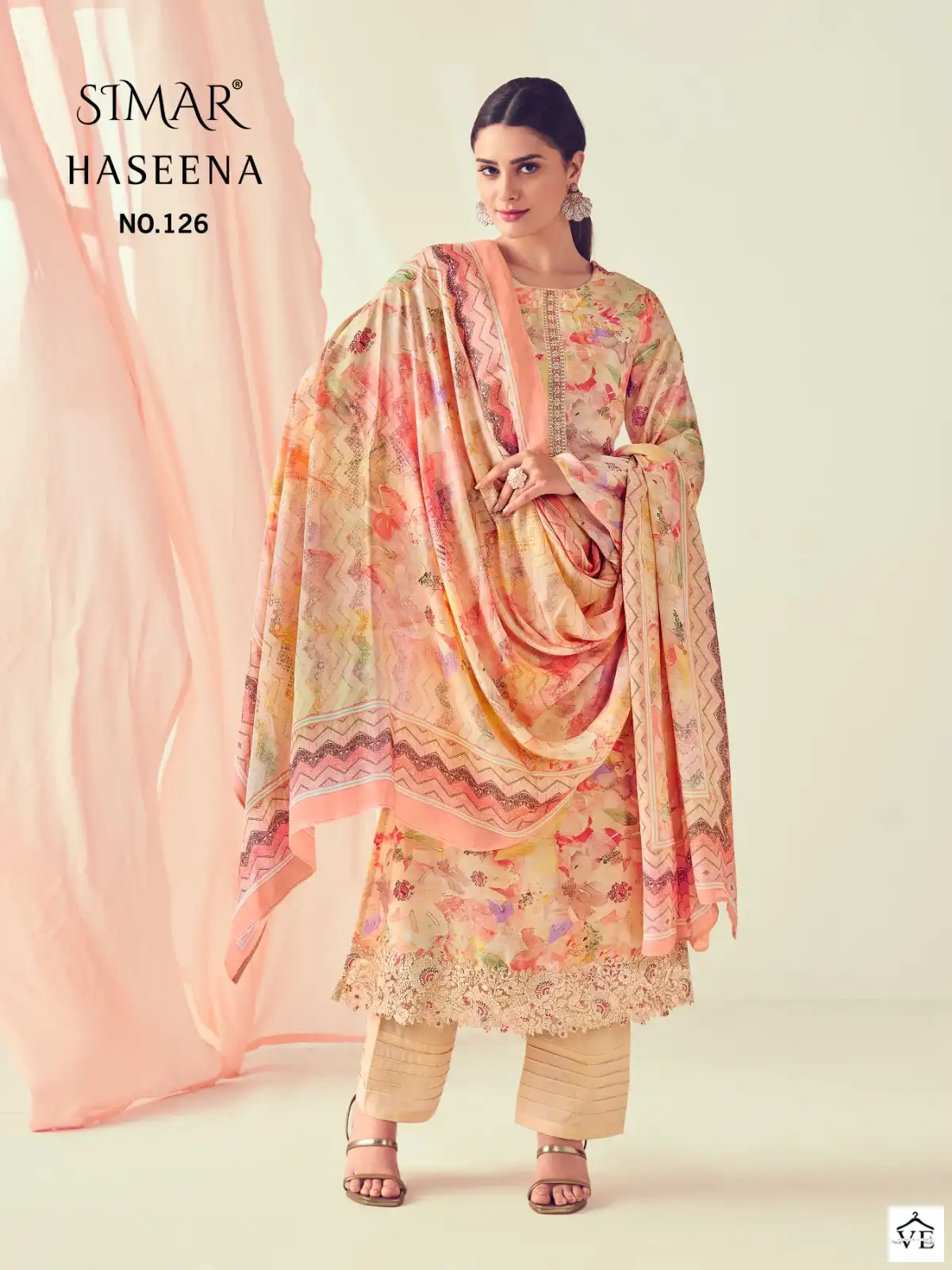 Glossy Haseena Viscose Muslin Wholesale Designer Salwar Suit Catalog — Wholesale Salwar Suits, MPA wholesale from Surat - Gallery Image 3