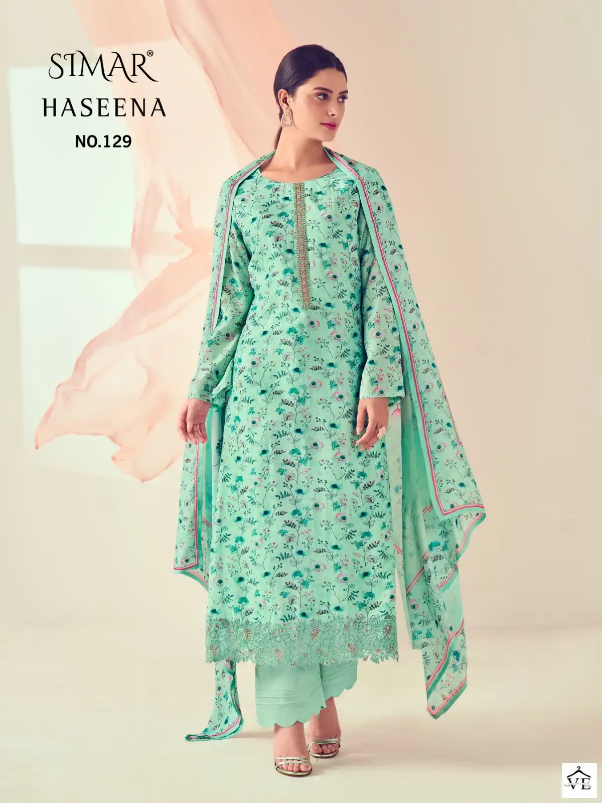 Glossy Haseena Viscose Muslin Wholesale Designer Salwar Suit Catalog — Wholesale Salwar Suits, MPA wholesale from Surat - Gallery Image 4