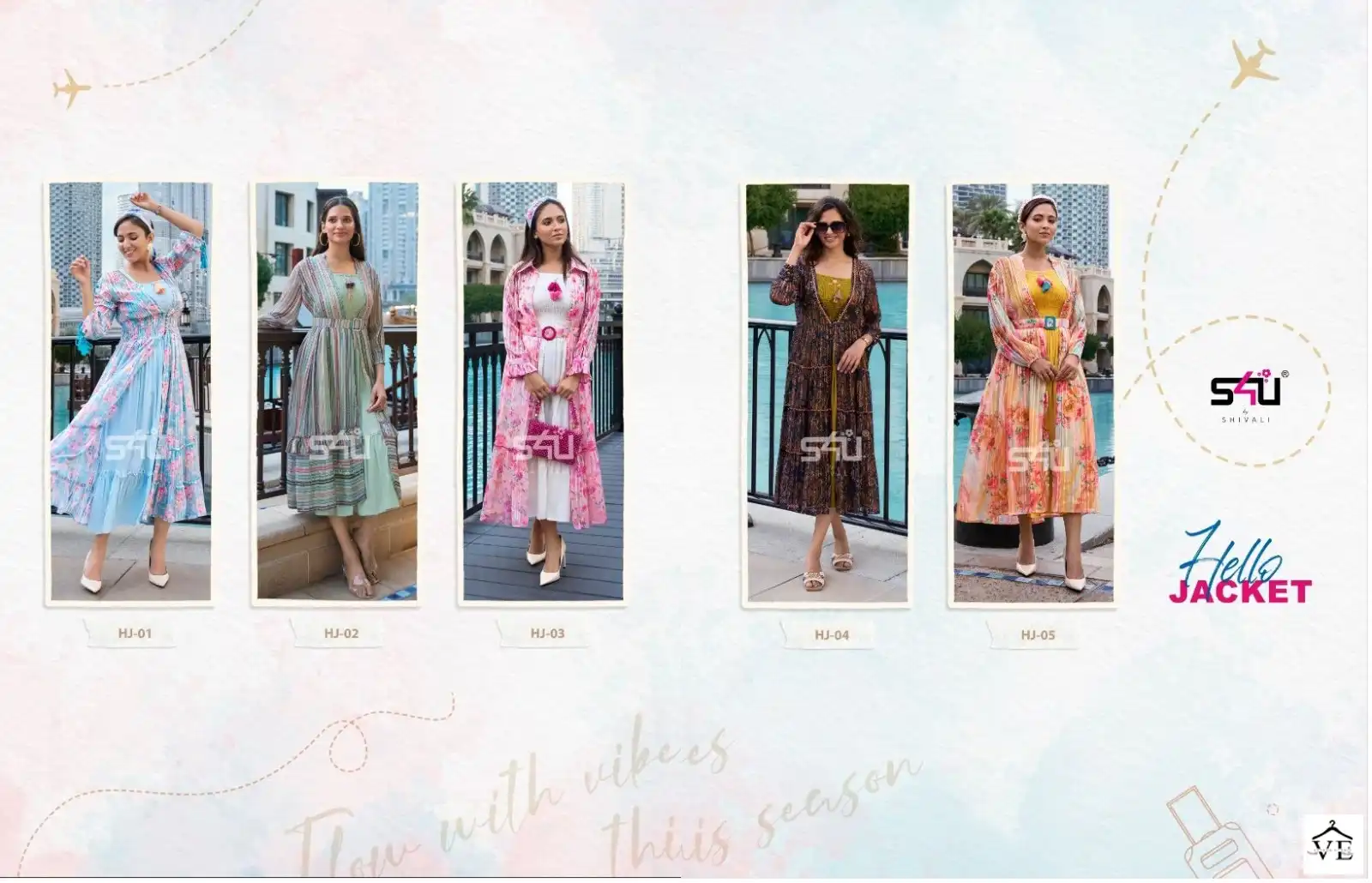 S4U Hello Jacket Vol.09 Textured Georgette Wholesale Long Gown Catalog — Wholesale Kurtis, MPA wholesale from Surat — view 7