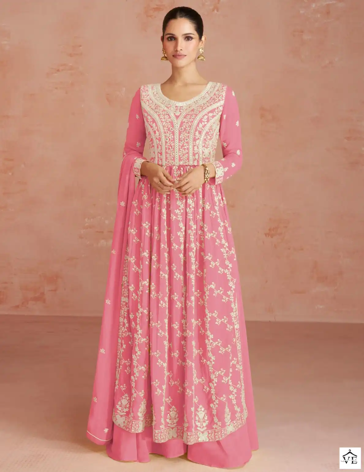 Aashirwad Inaya Real Georgette Wholesale Designer Readymade Salwar Suit Catalog — Wholesale Salwar Suits, Aashirwad Creation wholesale from Surat — view 1