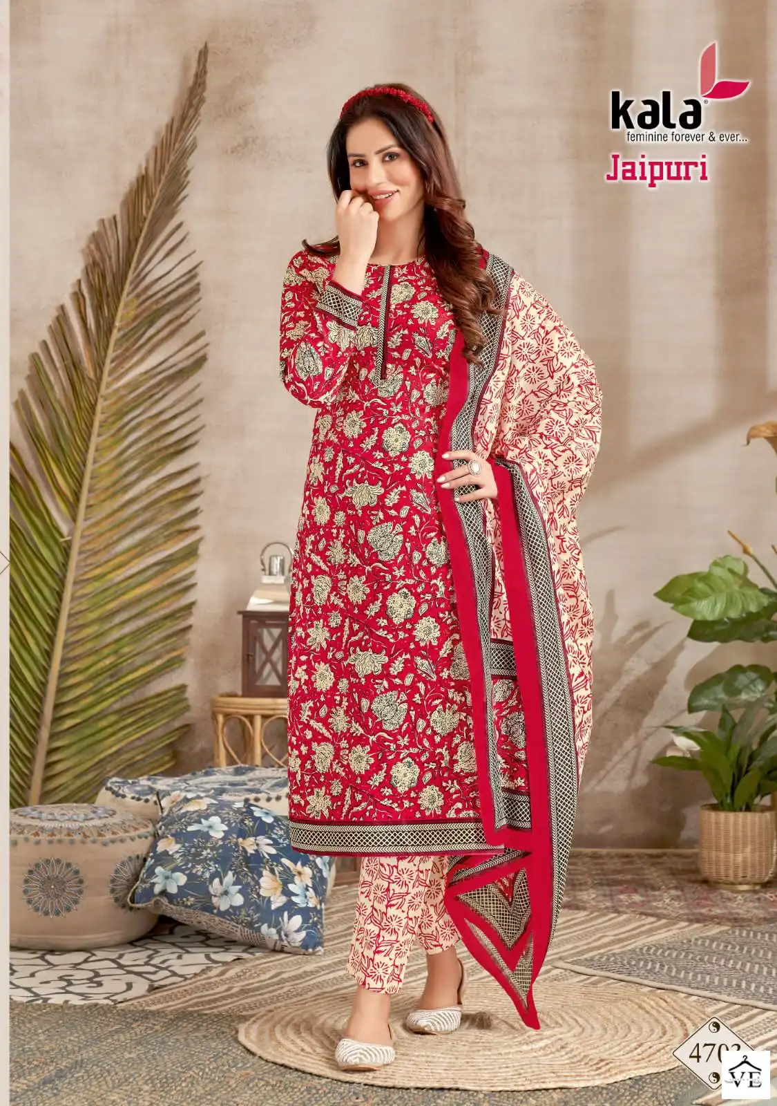 Kala Fashion Jaipuri Vol 2 Cotton Printed Wholesale Salwar Suits Catalog — Wholesale Salwar Suits, MPA wholesale from Surat - Gallery Image 9