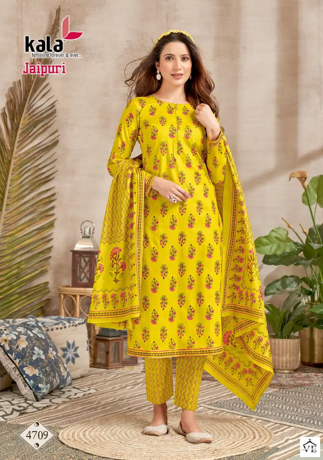Kala Fashion Jaipuri Vol 2 Cotton Printed Wholesale Salwar Suits Catalog — Wholesale Salwar Suits, MPA wholesale from Surat - Gallery Image 4