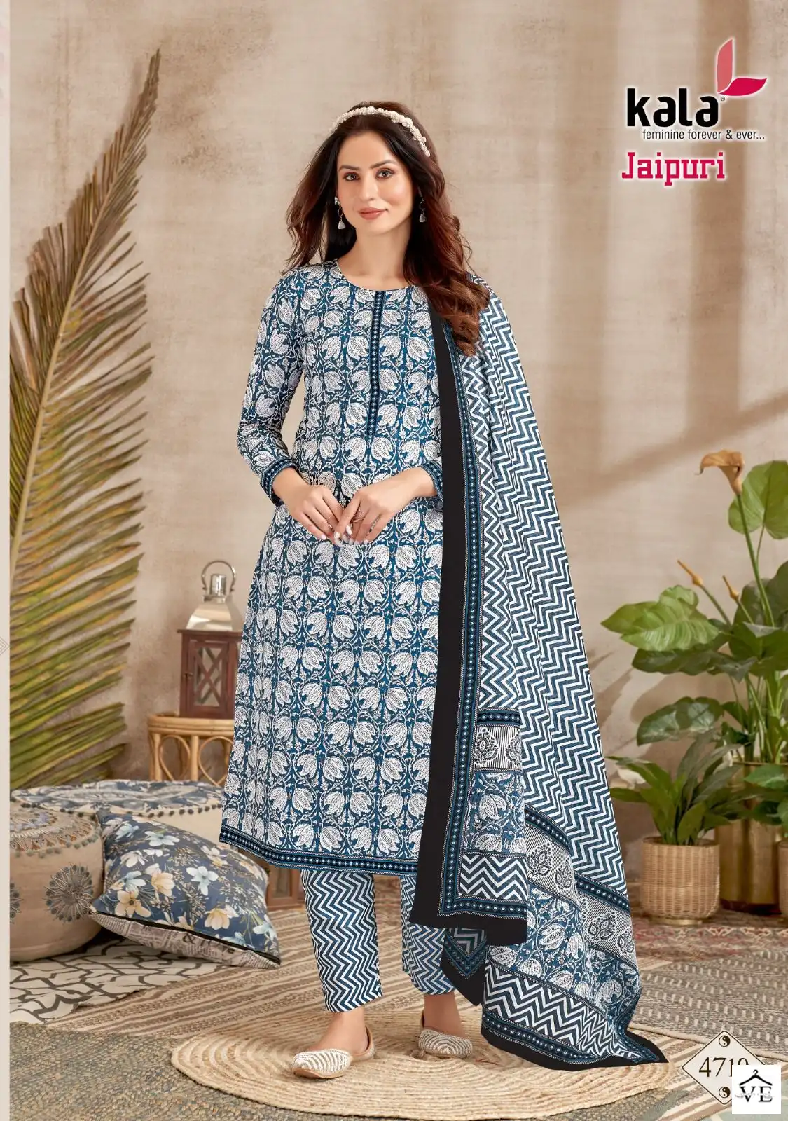Kala Fashion Jaipuri Vol 2 Cotton Printed Wholesale Salwar Suits Catalog — Wholesale Salwar Suits, MPA wholesale from Surat - Gallery Image 5