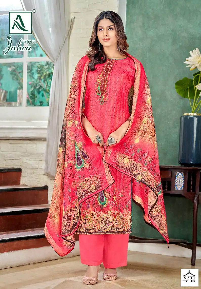 Alok Suits Jalwa Viscose Wholesale Designer Salwar Suit Catalog — Wholesale Salwar Suits, MPA wholesale from Surat - Gallery Image 2