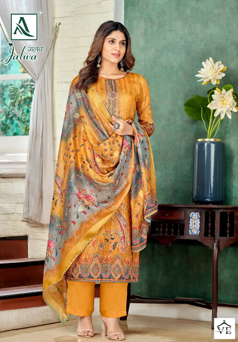 Alok Suits Jalwa Viscose Wholesale Designer Salwar Suit Catalog — Wholesale Salwar Suits, MPA wholesale from Surat - Gallery Image 3