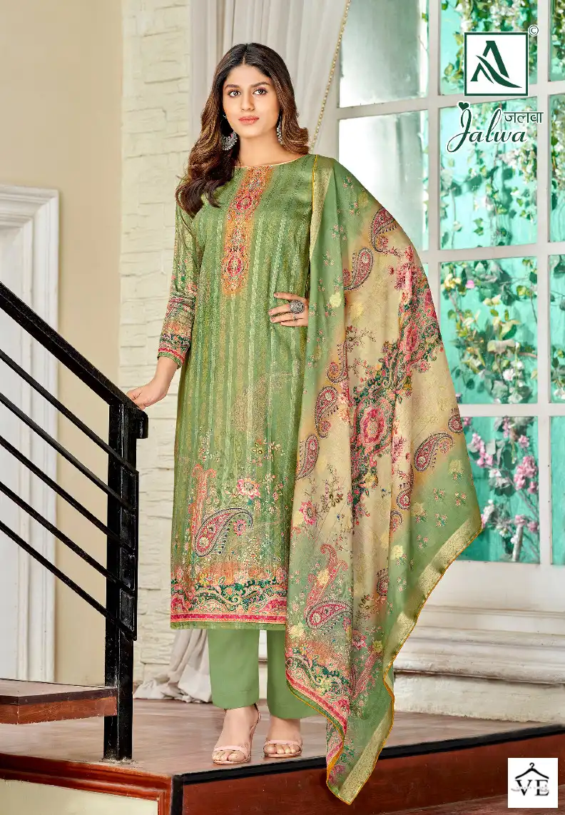 Alok Suits Jalwa Viscose Wholesale Designer Salwar Suit Catalog — Wholesale Salwar Suits, MPA wholesale from Surat - Gallery Image 5