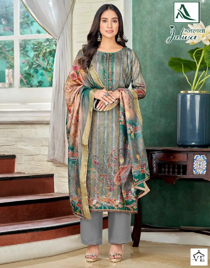 Alok Suits Jalwa Viscose Wholesale Designer Salwar Suit Catalog — Wholesale Salwar Suits, MPA wholesale from Surat — view 1