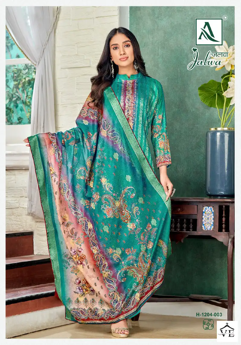 Alok Suits Jalwa Viscose Wholesale Designer Salwar Suit Catalog — Wholesale Salwar Suits, MPA wholesale from Surat - Gallery Image 6