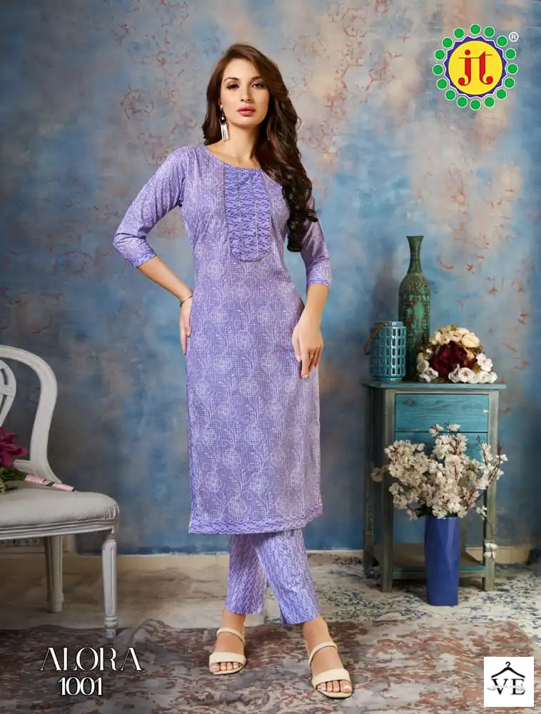 JT Alora Pure Cotton Wholesale Kurti Pant Catalog — Wholesale Kurtis, MPA wholesale from Surat - Gallery Image 7
