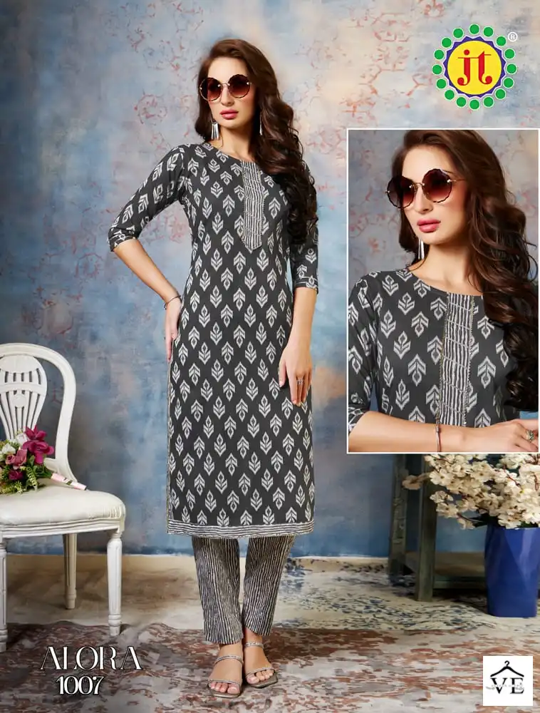 JT Alora Pure Cotton Wholesale Kurti Pant Catalog — Wholesale Kurtis, MPA wholesale from Surat - Gallery Image 8