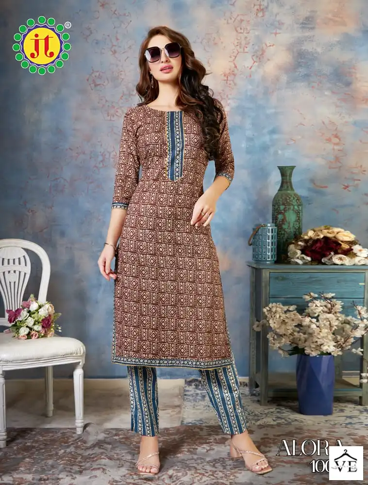 JT Alora Pure Cotton Wholesale Kurti Pant Catalog — Wholesale Kurtis, MPA wholesale from Surat - Gallery Image 3