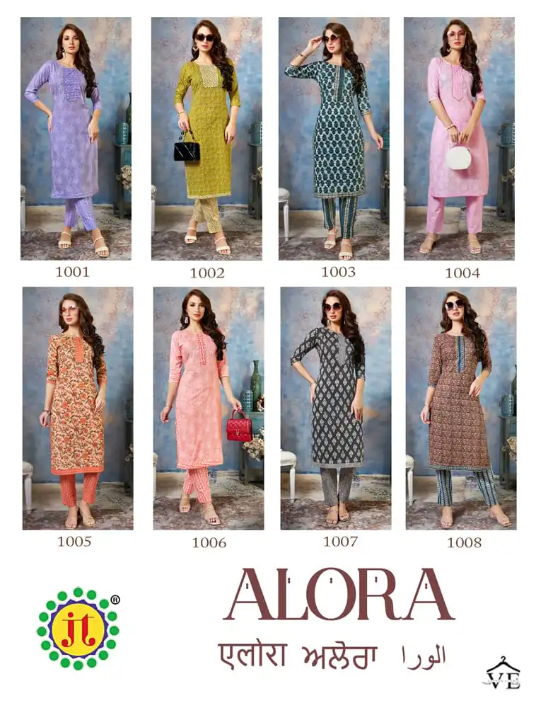 JT Alora Pure Cotton Wholesale Kurti Pant Catalog — Wholesale Kurtis, MPA wholesale from Surat — view 9