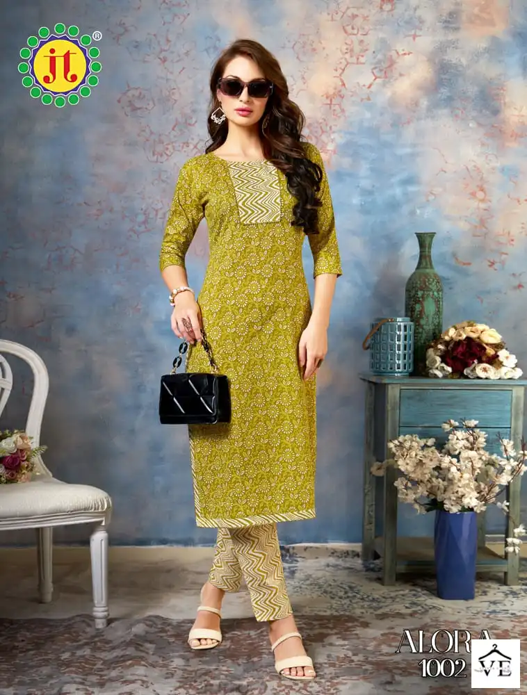 JT Alora Pure Cotton Wholesale Kurti Pant Catalog — Wholesale Kurtis, MPA wholesale from Surat - Gallery Image 6