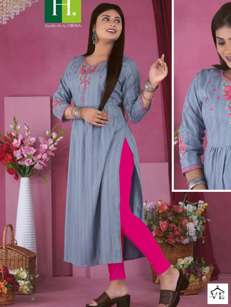Hirwa Kainat Rayon Wholesale Kurtis Catalog — Wholesale Kurtis, MPA wholesale from Surat — view 1