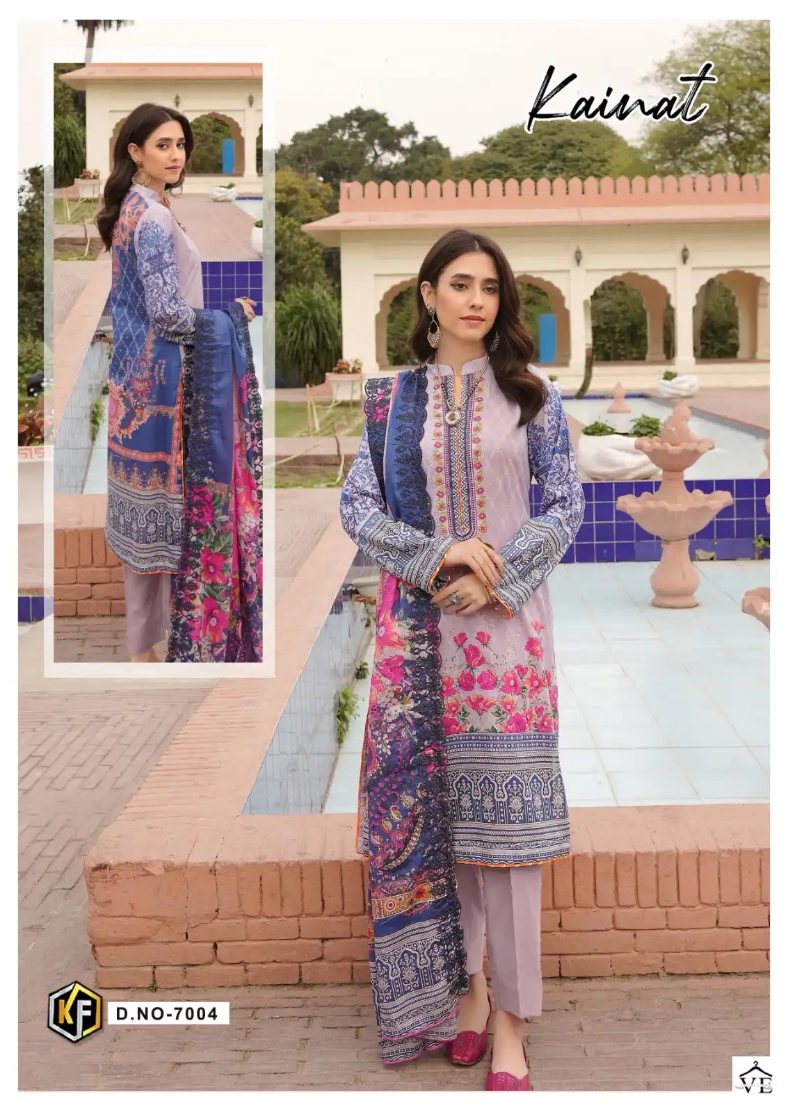 Keval Fab Kainat Vol 7 Heavy Lawn Cotton Wholesale Pakistani Salwar Suit Catalog — Wholesale Salwar Suits, MPA wholesale from Surat — view 3