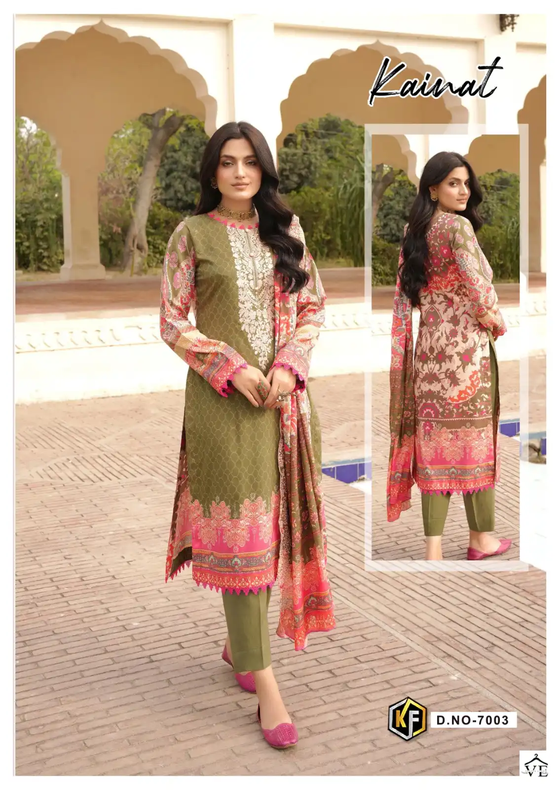 Keval Fab Kainat Vol 7 Heavy Lawn Cotton Wholesale Pakistani Salwar Suit Catalog — Wholesale Salwar Suits, MPA wholesale from Surat — view 4