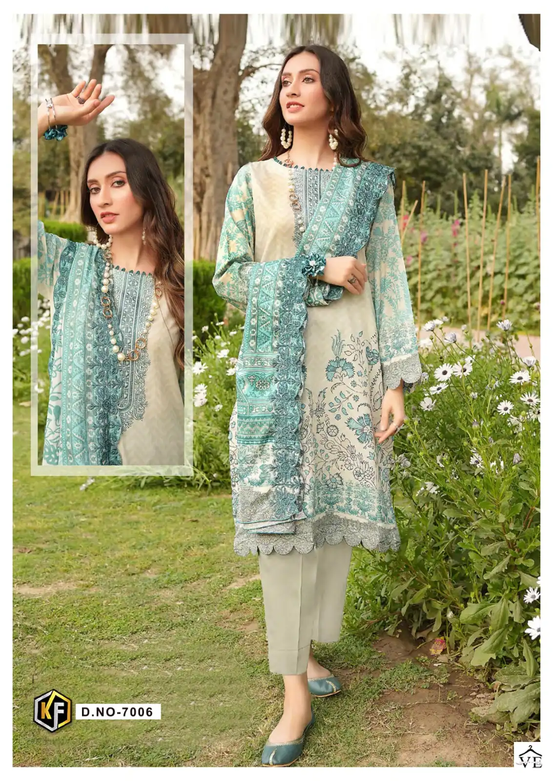 Keval Fab Kainat Vol 7 Heavy Lawn Cotton Wholesale Pakistani Salwar Suit Catalog — Wholesale Salwar Suits, MPA wholesale from Surat — view 5