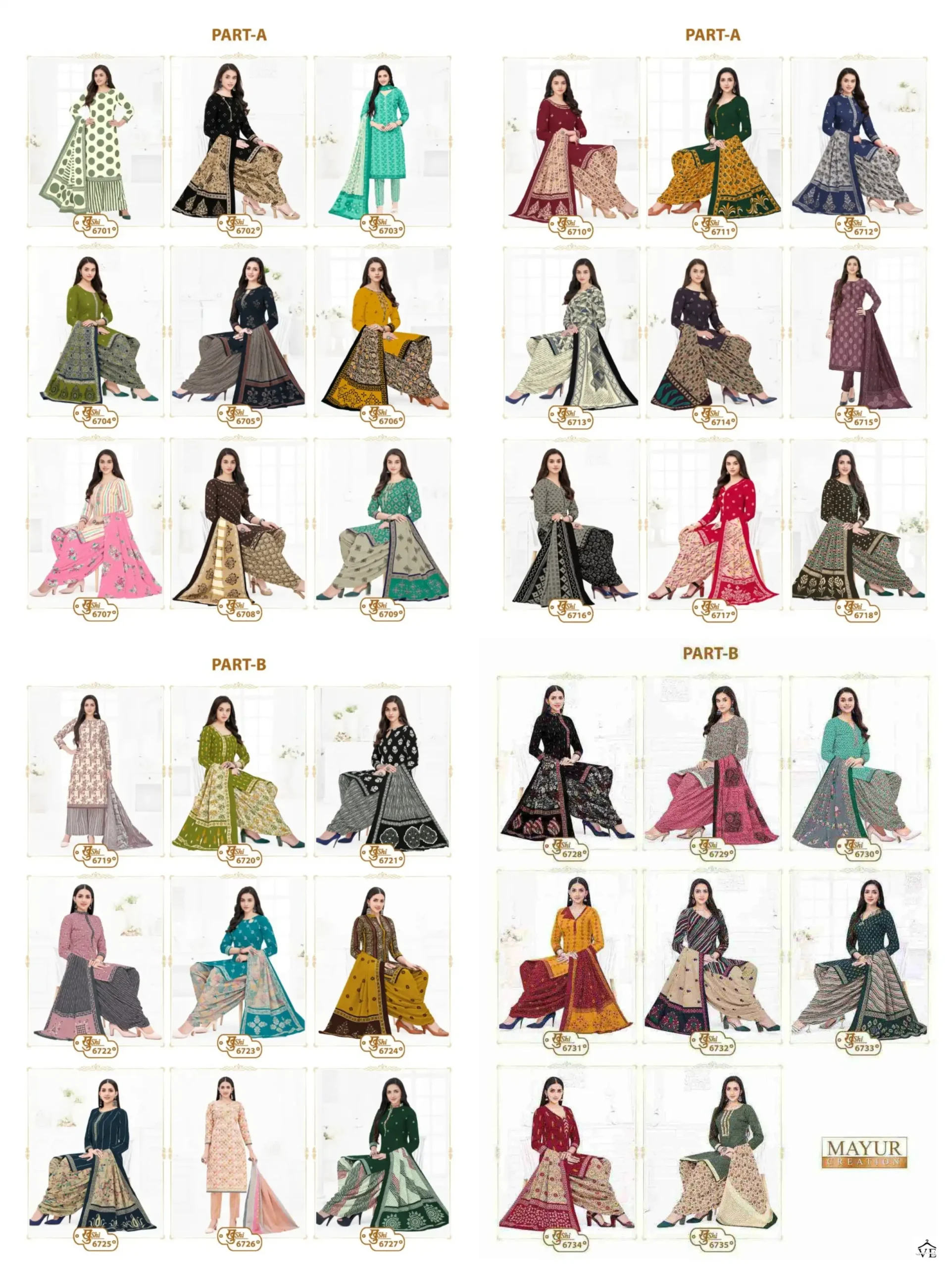 Mayur Khushi Vol 67 Cotton Print Wholesale Salwar Suit Catalog — Wholesale Salwar Suits, Mayur Dress wholesale from Surat - Gallery Image 2