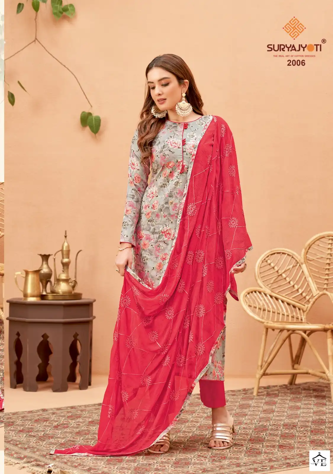 Suryajyoti Kiana Vol 2 Cotton Wholesale Salwar Suit Catalog — Wholesale Salwar Suits, MPA wholesale from Surat - Gallery Image 7